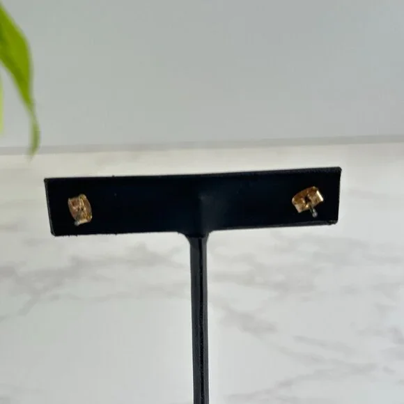 Sterling Silver & Rose Quartz Stud Earrings - Picture 5 of 5